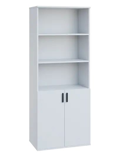 LN 5 - 7DN kancelářská skříň, 2-dveřová/nika, 1822x720x400, bílá